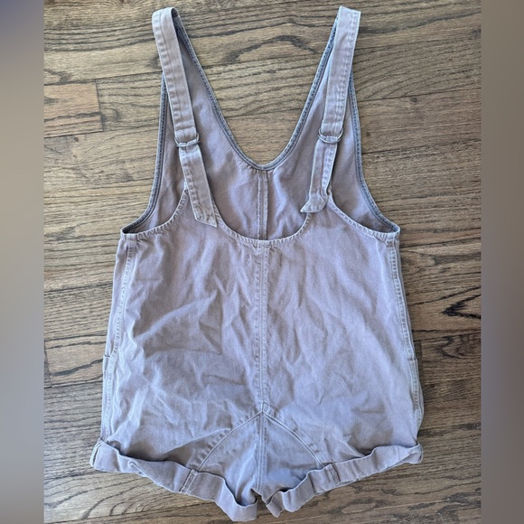 🛑UNAVAILABLE Free People High Roller Shortall Purple Mauve Medium Overalls - Picture 4 of 9